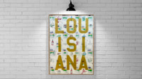 Louisiana Love $288 18x24 Mixed Media Resin Art