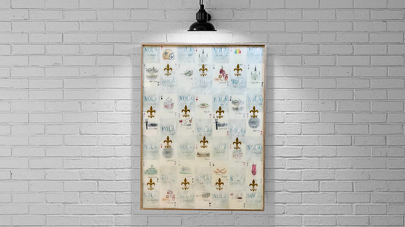 NOLA Love $288 18x24 Mixed Media Resin Art