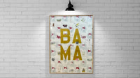 Alabama Love $288 18x24 Mixed Media Resin Art