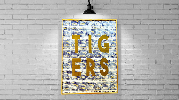 Tigers Fan $258 18x24 Mixed Media Resin Art