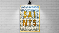 Saints Fan $258 18x24 Mixed Media Resin Art