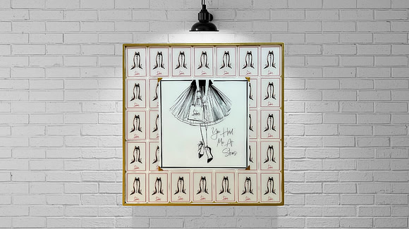 You Had Me At Shoes (Louboutin) $268 18x18 Mixed Media Resin Art