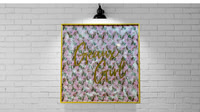 Geaux Girl $258 18x18 Mixed Media Resin Art