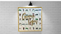 Geaux Tigers $258 18x18 Mixed Media Resin Art *SOLD*