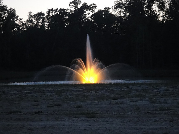 Fountain View at Dusk